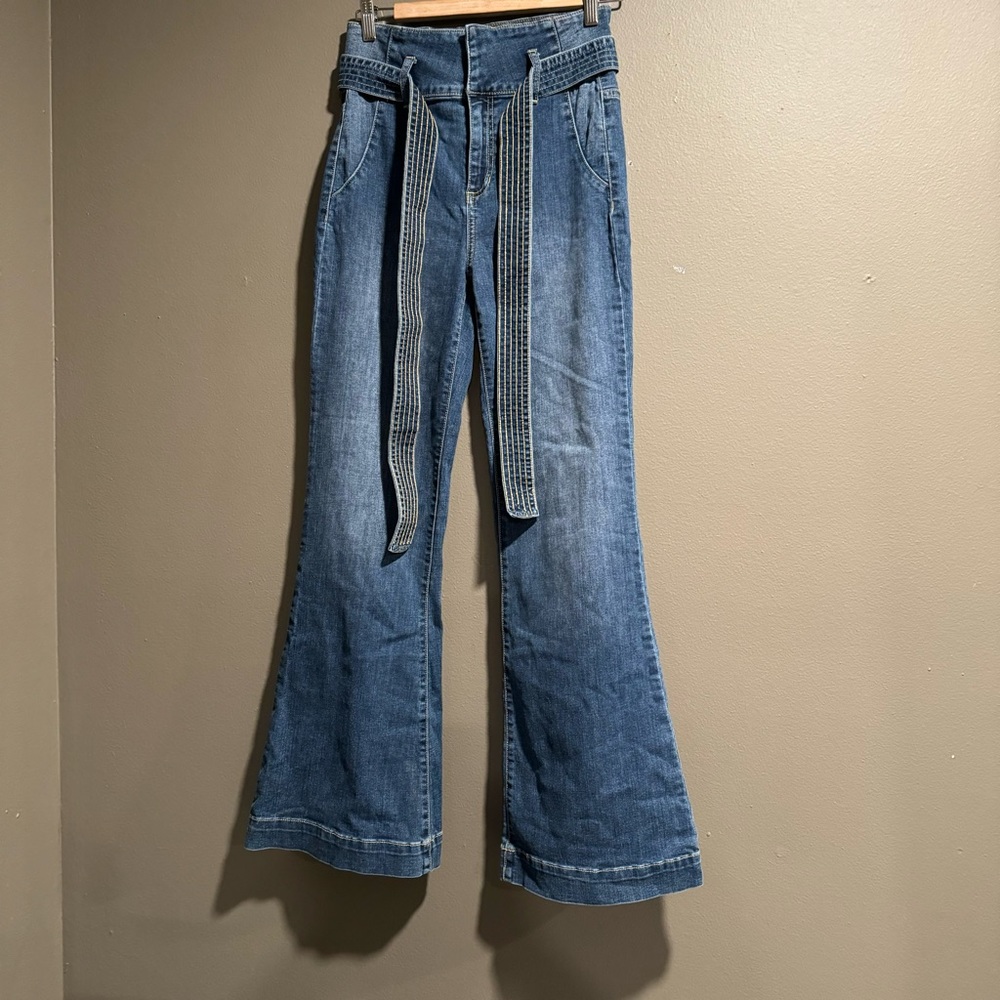 Sneakpeek High Rise Flare Denim Jeans 7/28